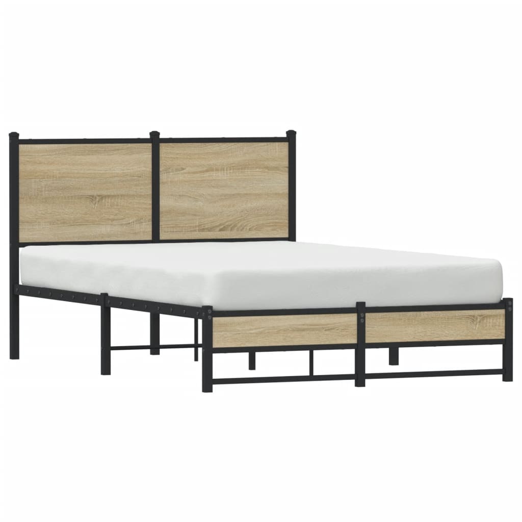 Metalni okvir kreveta bez madraca boja hrasta sonome 120x200 cm