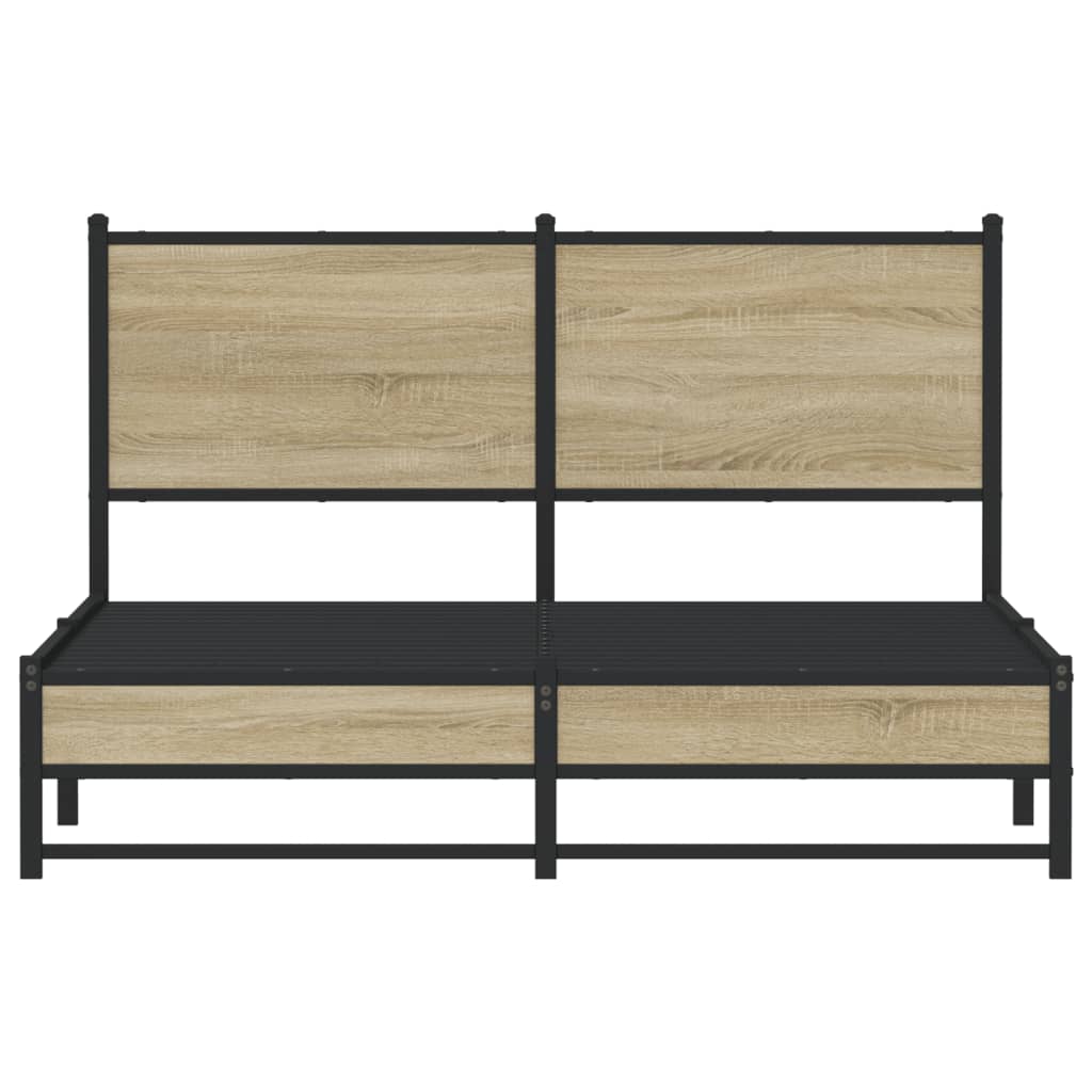 Metalni okvir kreveta bez madraca boja hrasta sonome 137x190 cm