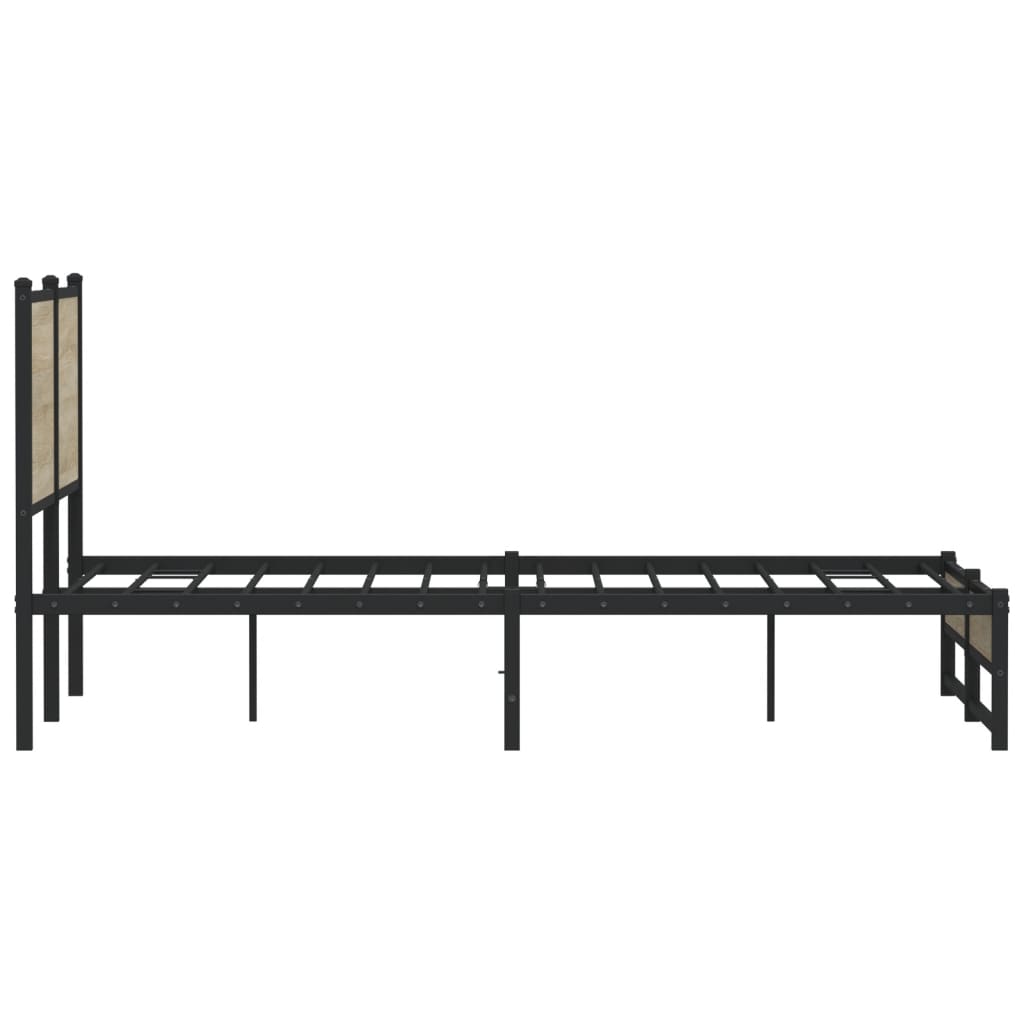 Metalni okvir kreveta bez madraca boja hrasta sonome 140x200 cm