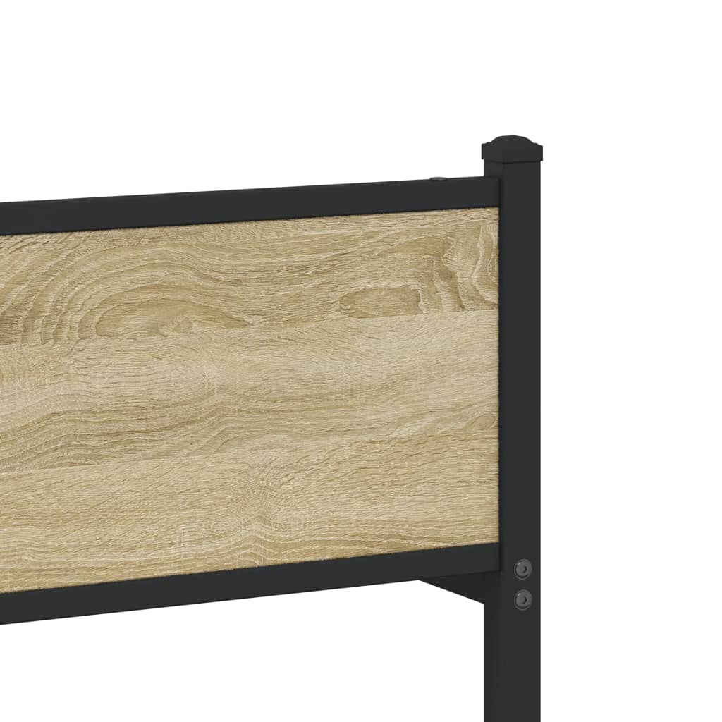 Metalni okvir kreveta bez madraca boja hrasta sonome 100x200 cm