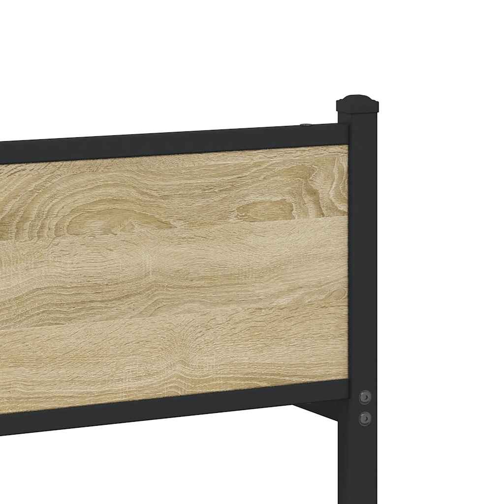 Metalni okvir kreveta bez madraca boja hrasta sonome 120x190 cm
