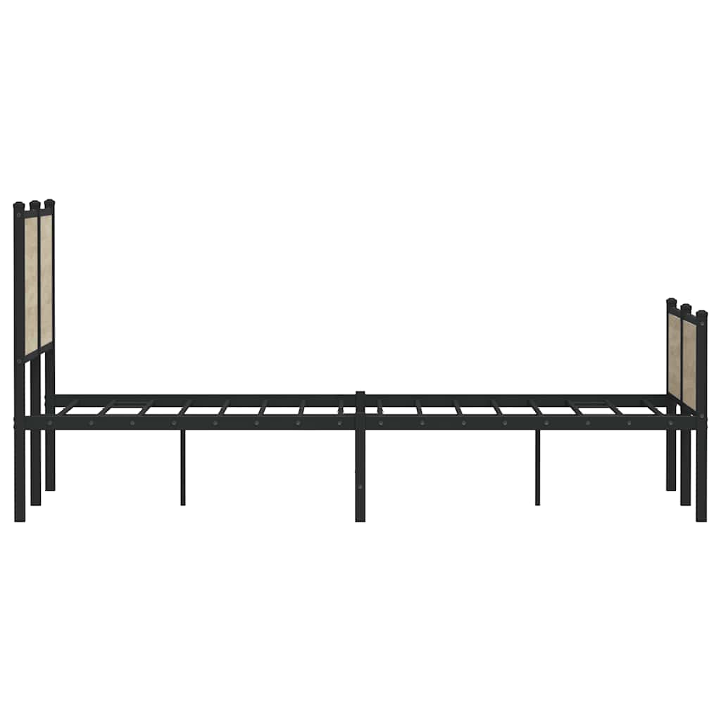 Metalni okvir kreveta bez madraca boja hrasta sonome 140x190 cm
