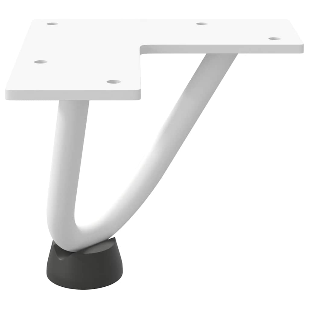 Noge s ukosnicama za stolić za kavu 4 kom. bijele 10 cm, puni čelik