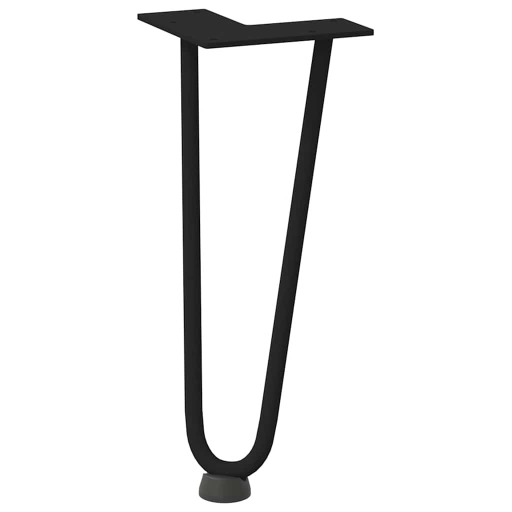 Noge s ukosnicama za stolić za kavu 4 kom. Crne 30 cm Puni čelik