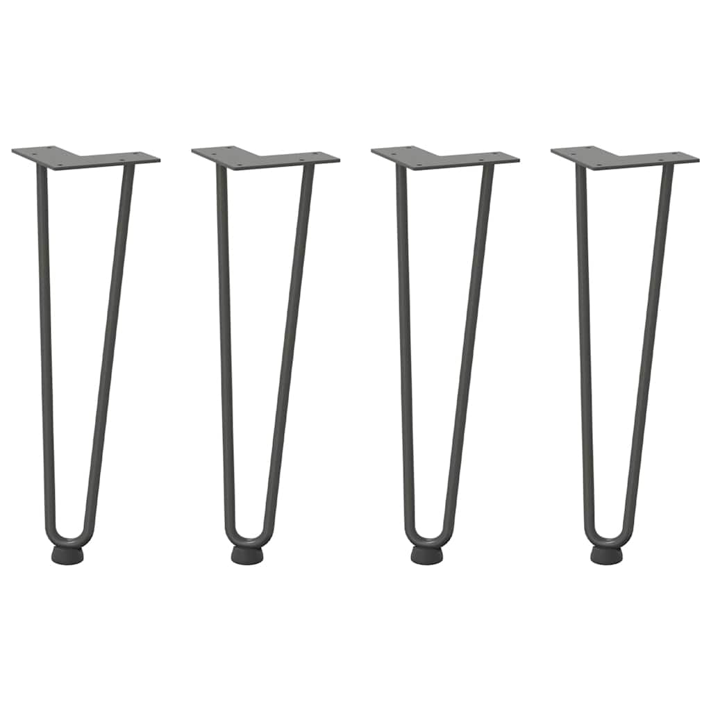 Noge s ukosnicama za stolić za kavu 4 kom. antracit 42 cm puni čelik