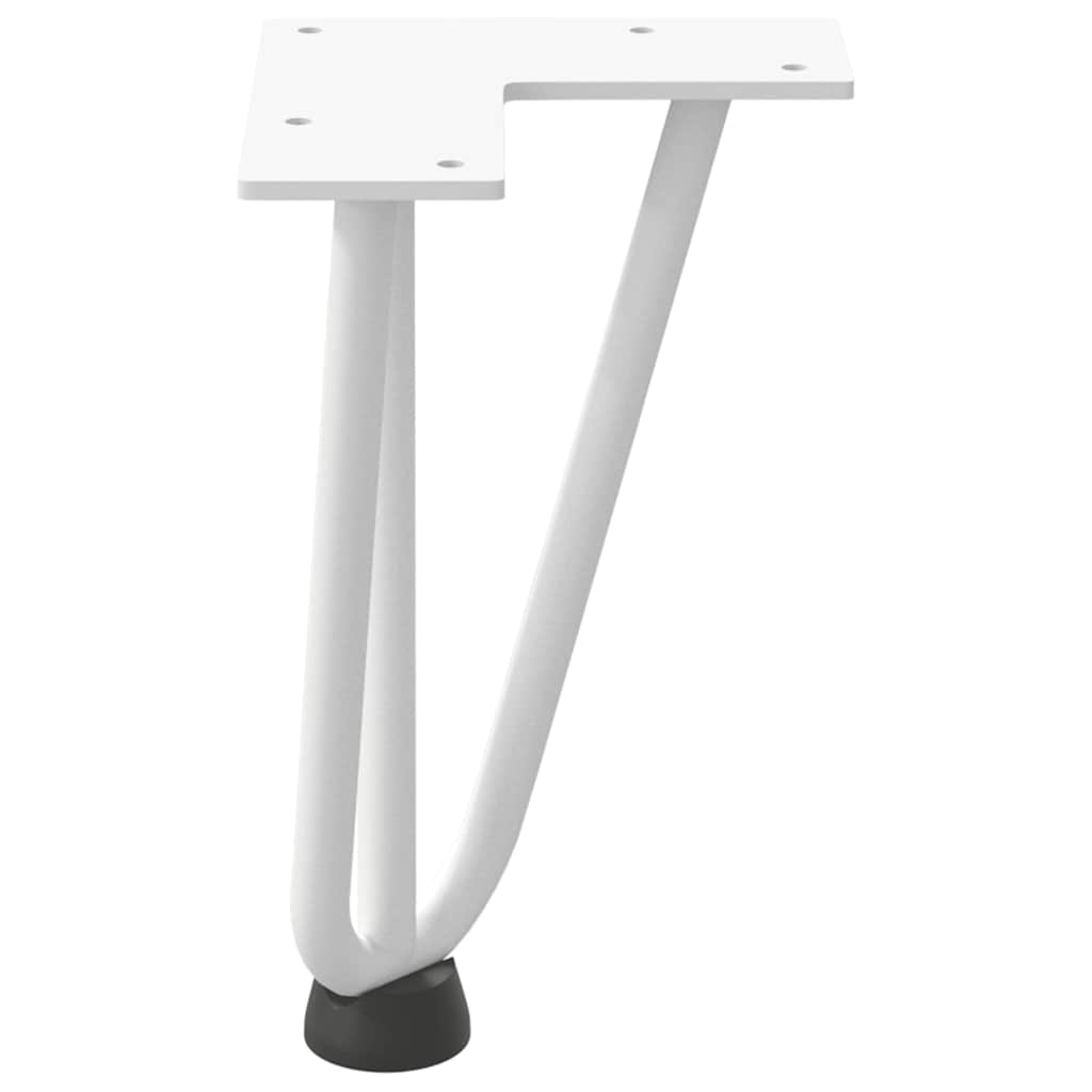 Noge s ukosnicama za stolić za kavu 4 kom. bijele 20 cm, puni čelik