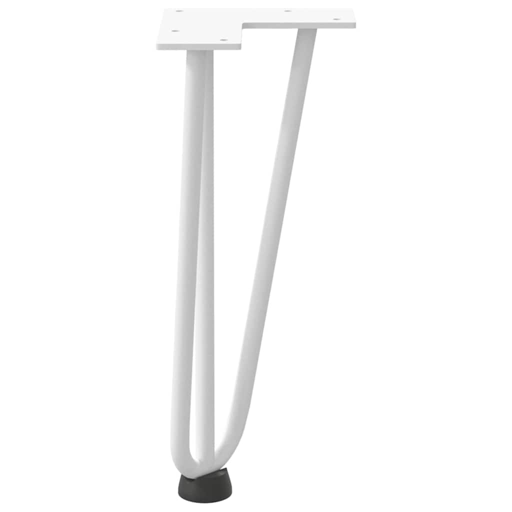 Noge s ukosnicama za stolić za kavu 4 kom. bijele 30 cm, puni čelik