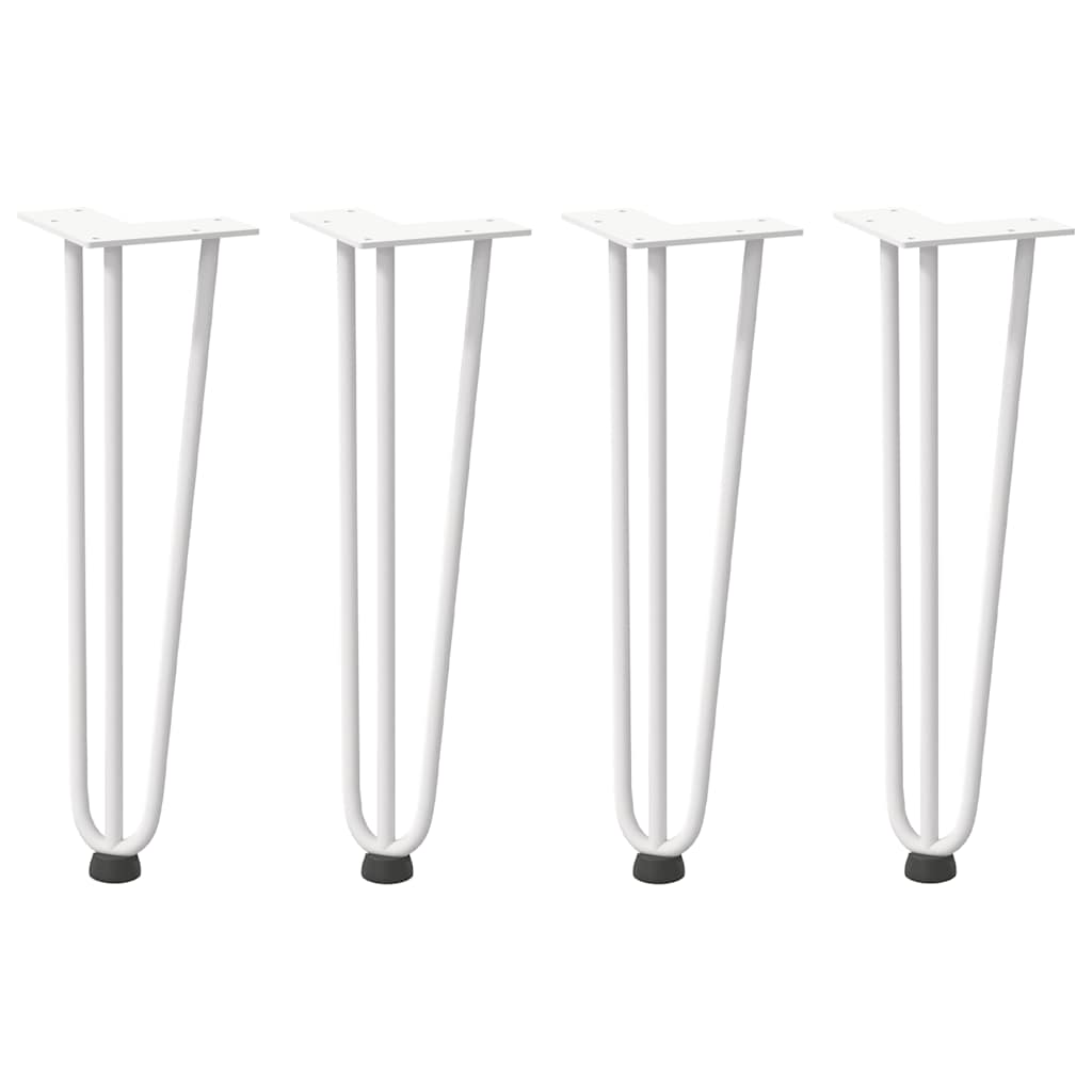 Noge s ukosnicama za stolić za kavu 4 kom. bijele 42 cm, puni čelik