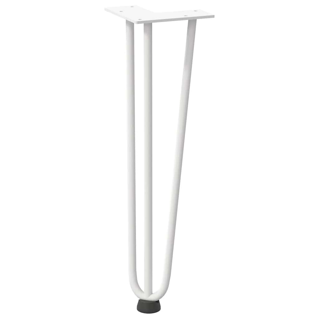 Noge s ukosnicama za stolić za kavu 4 kom. bijele 42 cm, puni čelik