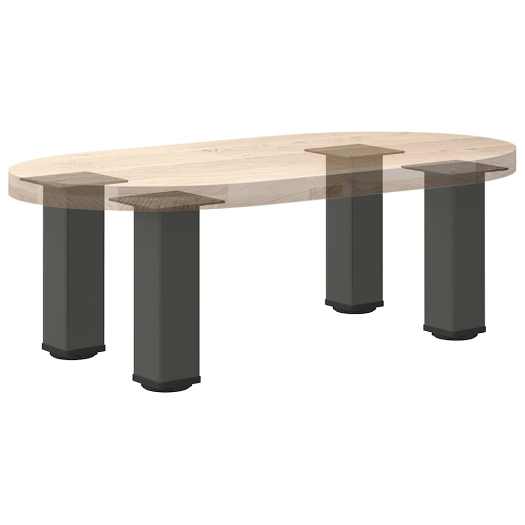 Noge za klub stolić 4 kom. antracit 42-44 cm čelik Antracitno siva 42-44 cm (80 mm)