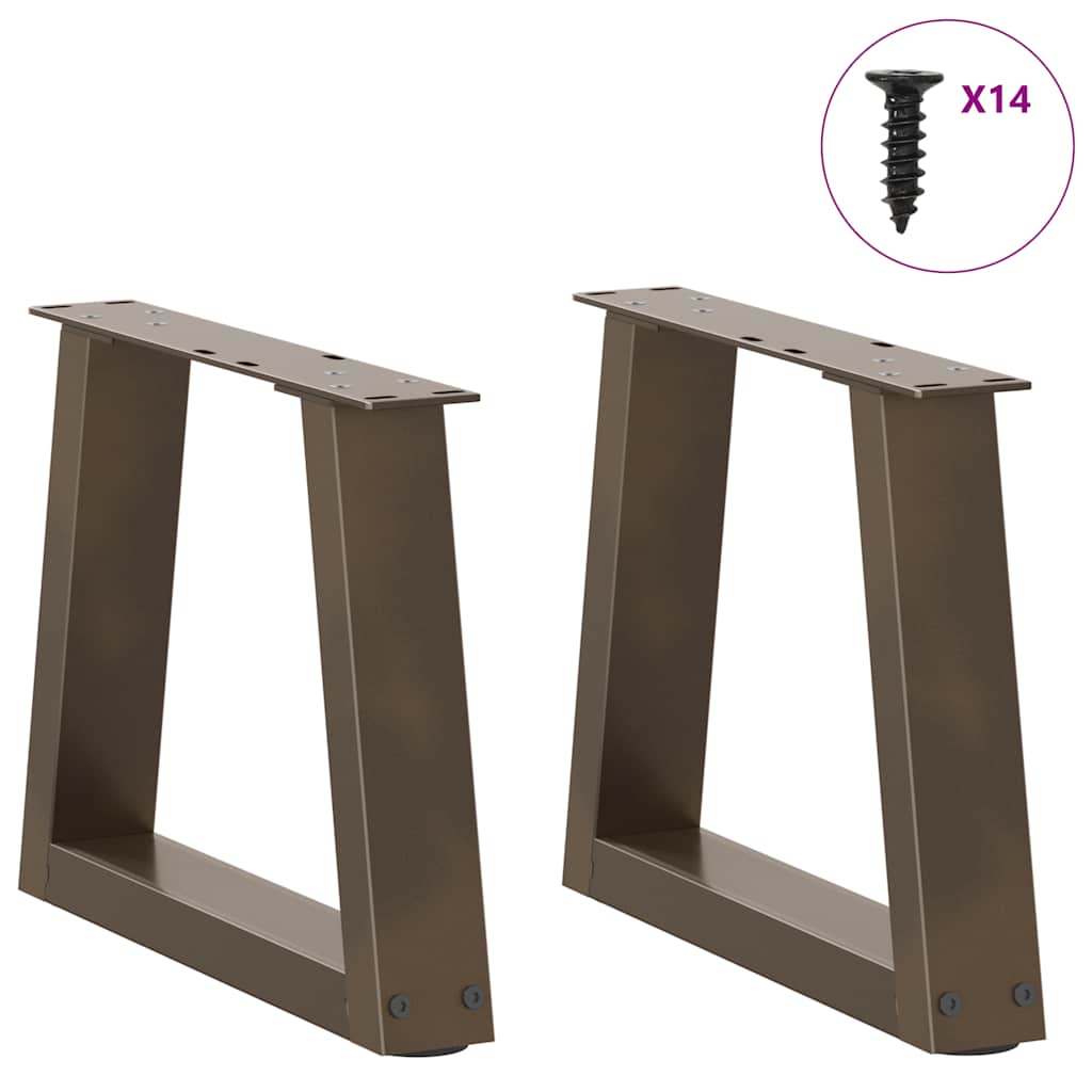 Noge za klub stolić V-oblik 2 kom Prirodni čelik 40 x (30-31,3) cm Čelik