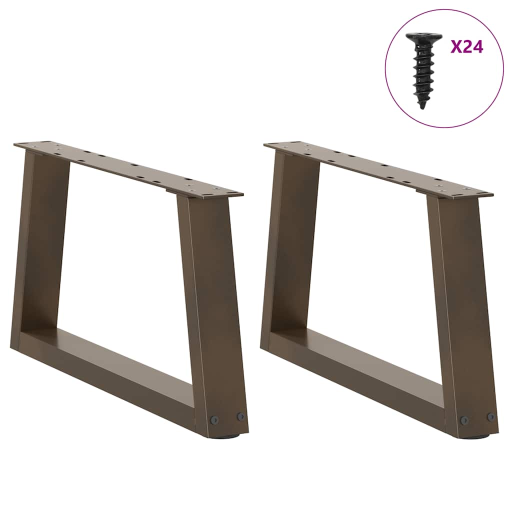 Noge za klub stolić V-oblik 2 kom Prirodni čelik 70 x (30-31,3) cm Čelik