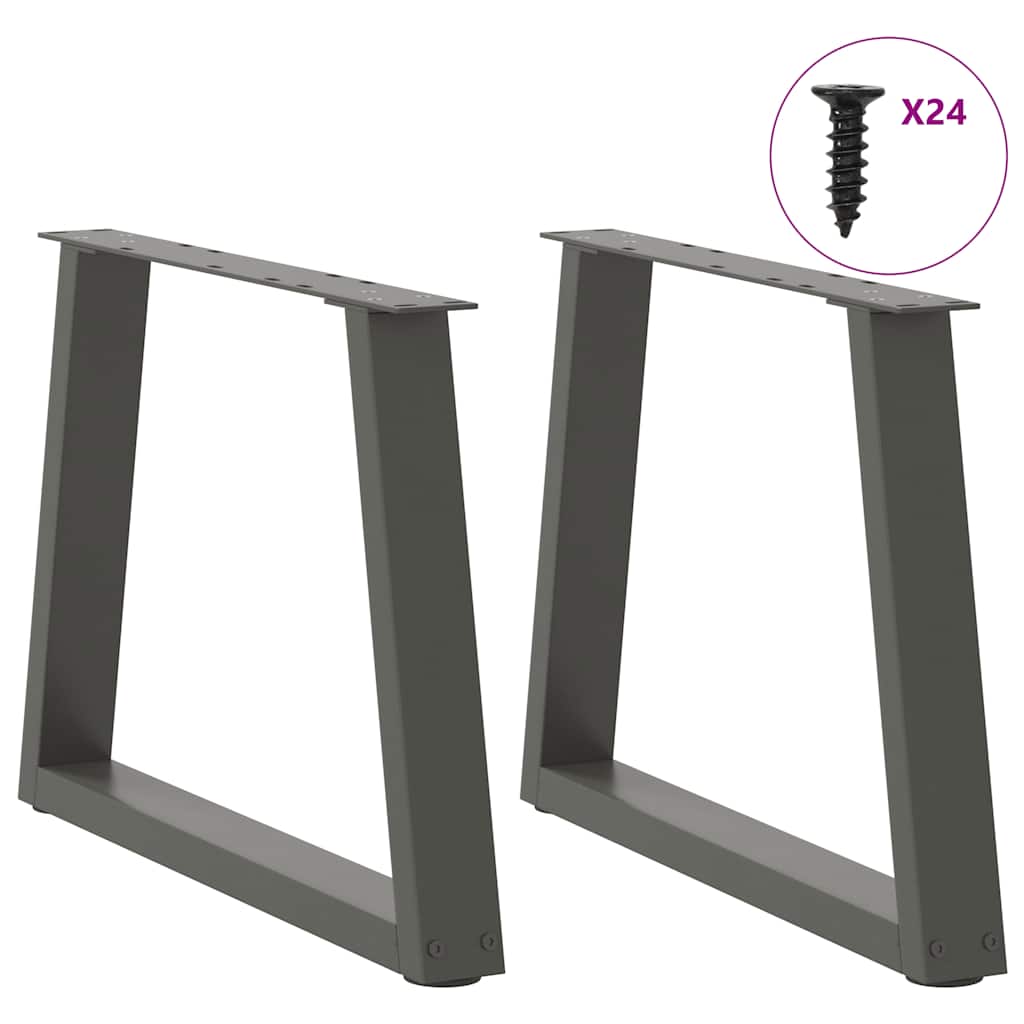 Noge za klub stolić V-oblika 2 kom antracit 70 x (42-43,3) cm čelik