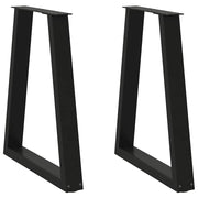 Noge za blagovaonski stol V-oblik 2 kom Crne 50x(72-73,3) cm Čelik