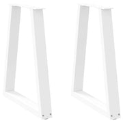 Noge za blagovaonski stol V-oblik 2 kom Bijele 50x(72-73,3) cm Čelik