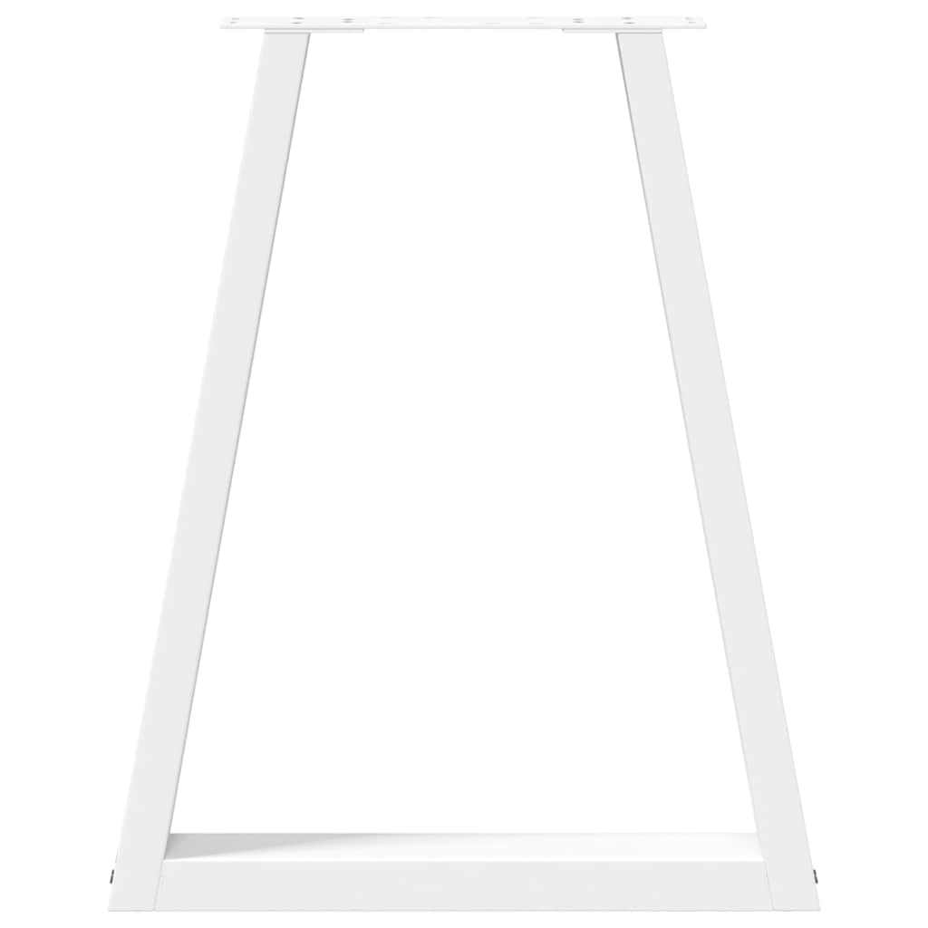 Noge za blagovaonski stol V-oblik 2 kom Bijele 50x(72-73,3) cm Čelik