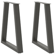 Noge za blagovaonski stol V-oblika 2 kom antracit 50x(72-73,3) cm čelik