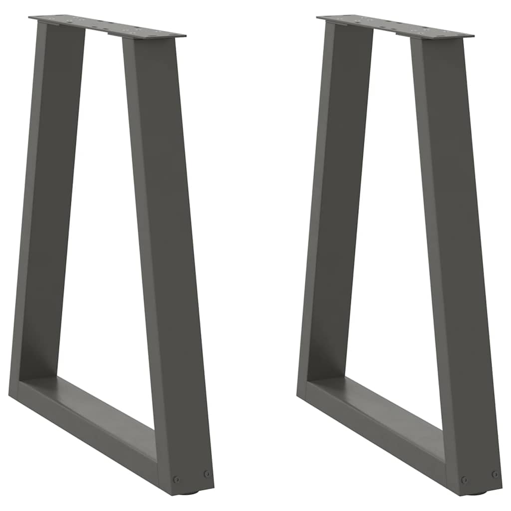 Noge za blagovaonski stol V-oblika 2 kom antracit 50x(72-73,3) cm čelik