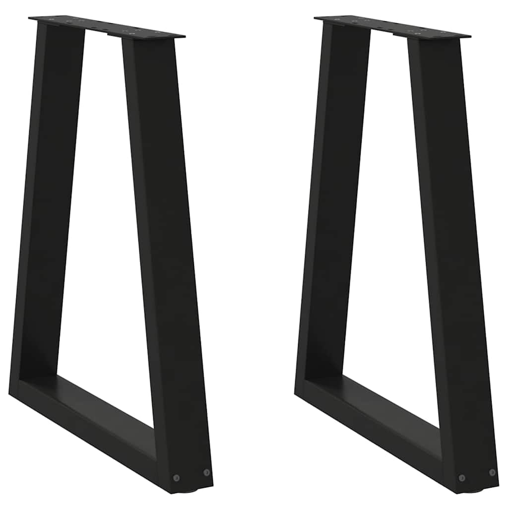 Noge za blagovaonski stol V-oblik 2 kom Crne 60 x (72-73,3) cm Čelik