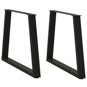 Noge za blagovaonski stol V-oblika 2 kom Crne 70 x (72-73,3) cm Čelik