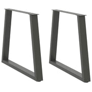 Noge za blagovaonski stol V-oblika 2 kom antracit 80 x (72-73,3) cm čelik