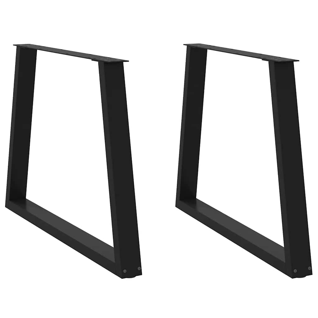 Noge za blagovaonski stol V-oblika 2 kom Crne 90 x (72-73,3) cm Čelik