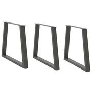 Noge za blagovaonski stol V-oblika 3 kom antracit 70 x (72-73,3) cm čelik