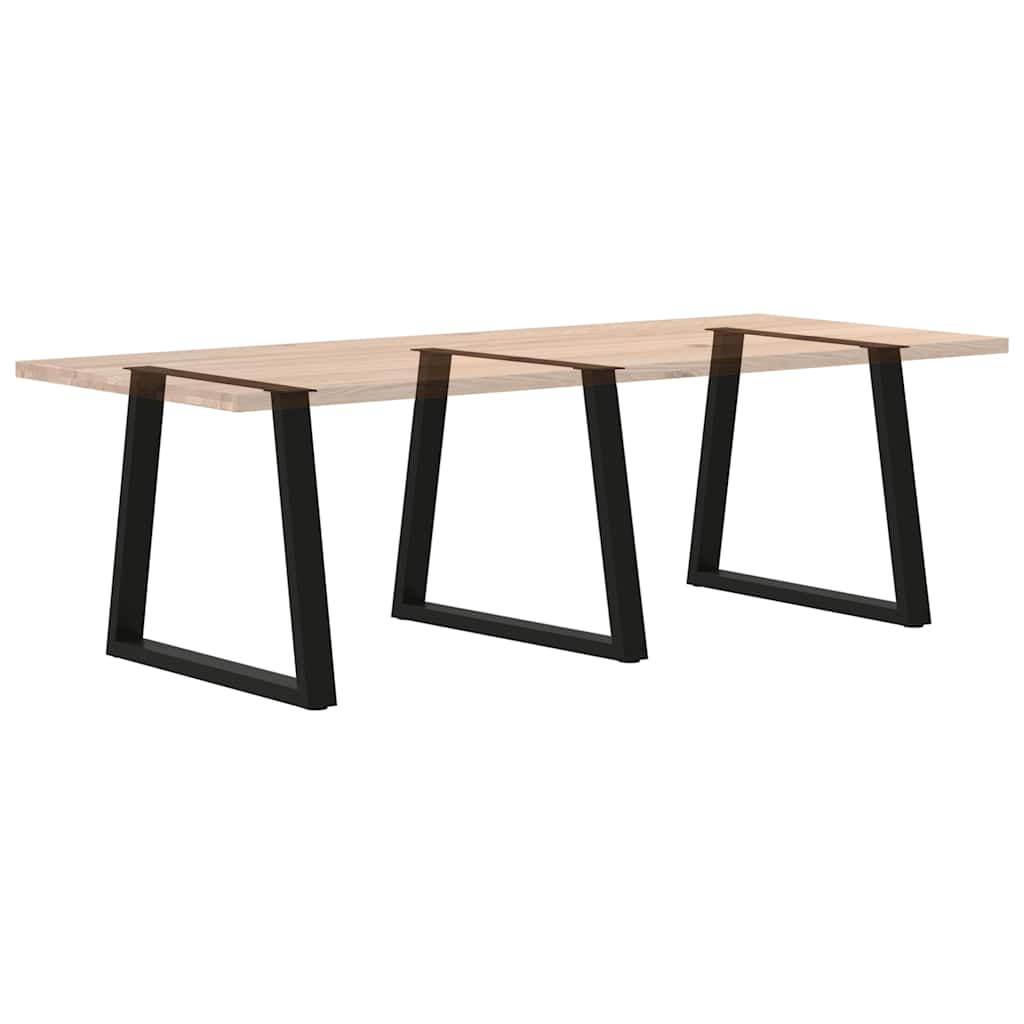 Noge za blagovaonski stol V-oblik 3 kom Crne 80 x (72-73,3) cm Čelik