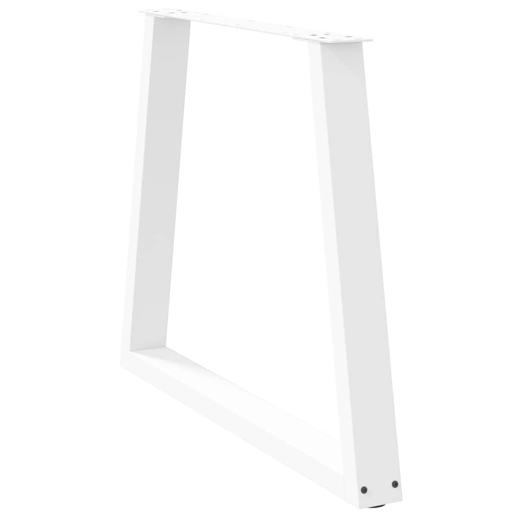 Noge za blagovaonski stol V-oblik 3 kom Bijele 80 x (72-73,3) cm Čelik