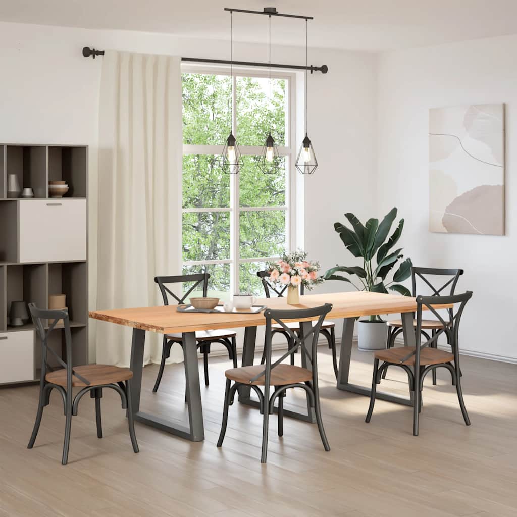 Noge za blagovaonski stol V-oblik 3 kom antracit 80 x (72-73,3) cm čelik