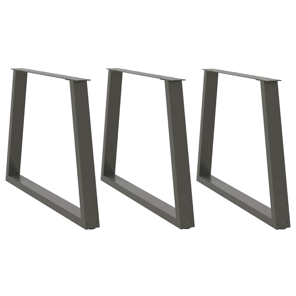 Noge za blagovaonski stol V-oblika 3 kom antracit 90 x (72-73,3) cm čelik