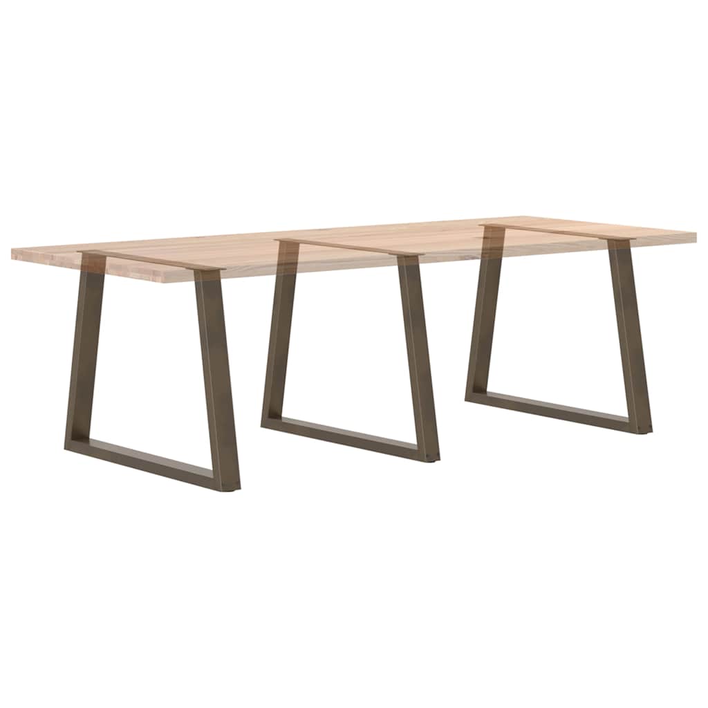 Noge za blagovaonski stol V-oblik 3 kom Prirodni čelik 90 x (72-73,3) cm Čelik
