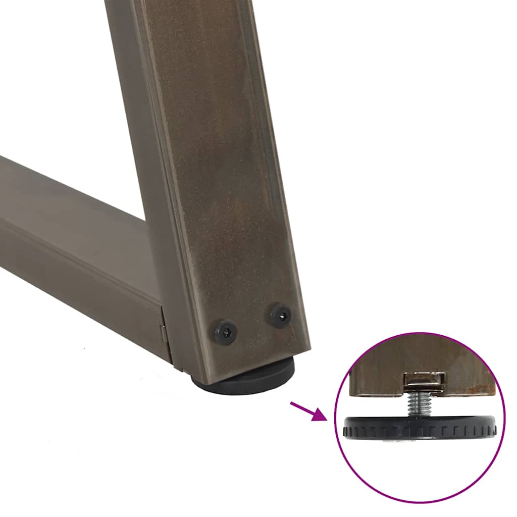 Noge za blagovaonski stol V-oblik 3 kom Prirodni čelik 90 x (72-73,3) cm Čelik