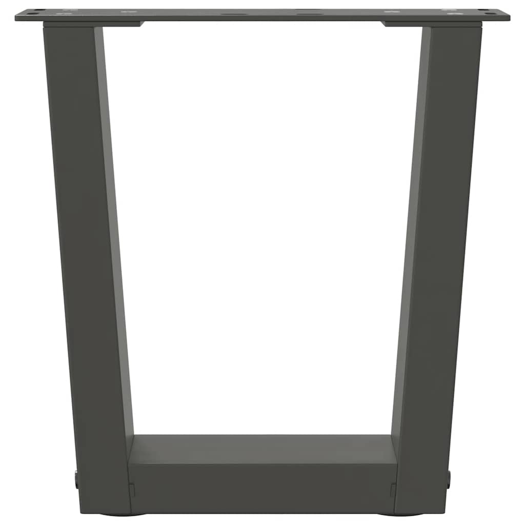 Noge za klub stolić V-oblika 2 kom antracit 30 x (30-31,3) cm čelik