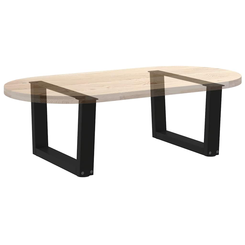 Noge za klub stolić V-oblika 2 kom Crne 60 x (30-31,3) cm Čelik