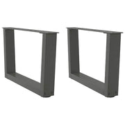 Noge za klub stolić V-oblika 2 kom antracit 60 x (30-31,3) cm čelik
