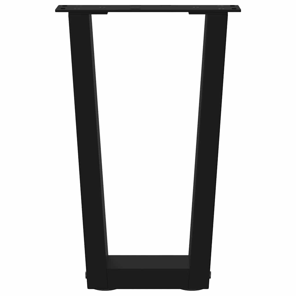 Noge za klub stolić V-oblika 2 kom Crne 28 x (42-43,3) cm Čelik