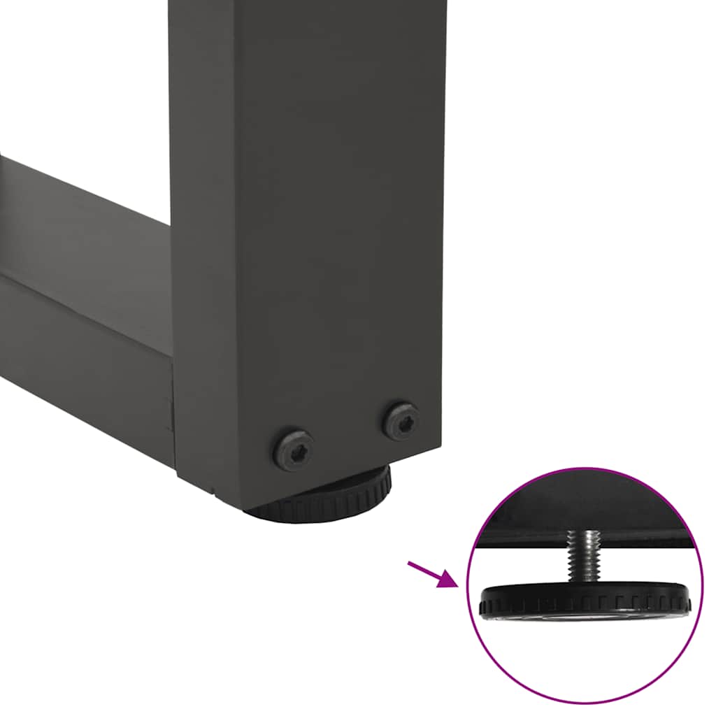 Noge za blagovaonski stol V-oblika 2 kom antracit 60 x (72-73,3) cm čelik