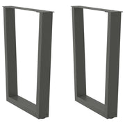 Noge za blagovaonski stol V-oblika 2 kom antracit 70 x (72-73,3) cm čelik