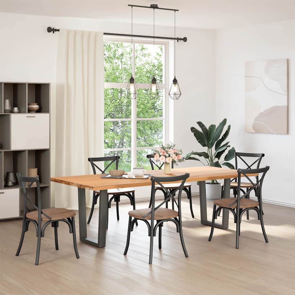 Noge za blagovaonski stol V-oblika 2 kom antracit 70 x (72-73,3) cm čelik