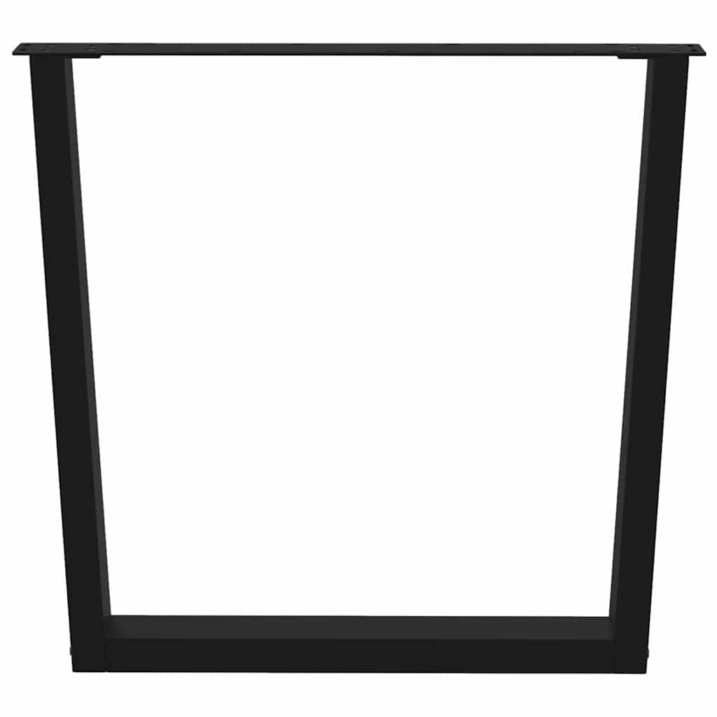 Noge za blagovaonski stol V-oblika 2 kom Crne 80 x (72-73,3) cm Čelik