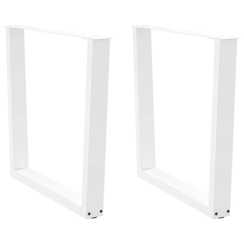 Noge za blagovaonski stol V-oblik 2 kom Bijele 80 x (72-73,3) cm Čelik