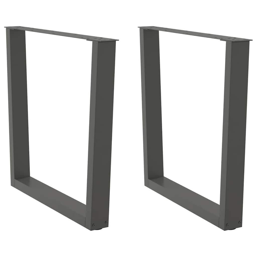 Noge za blagovaonski stol V-oblika 2 kom antracit 80 x (72-73,3) cm čelik