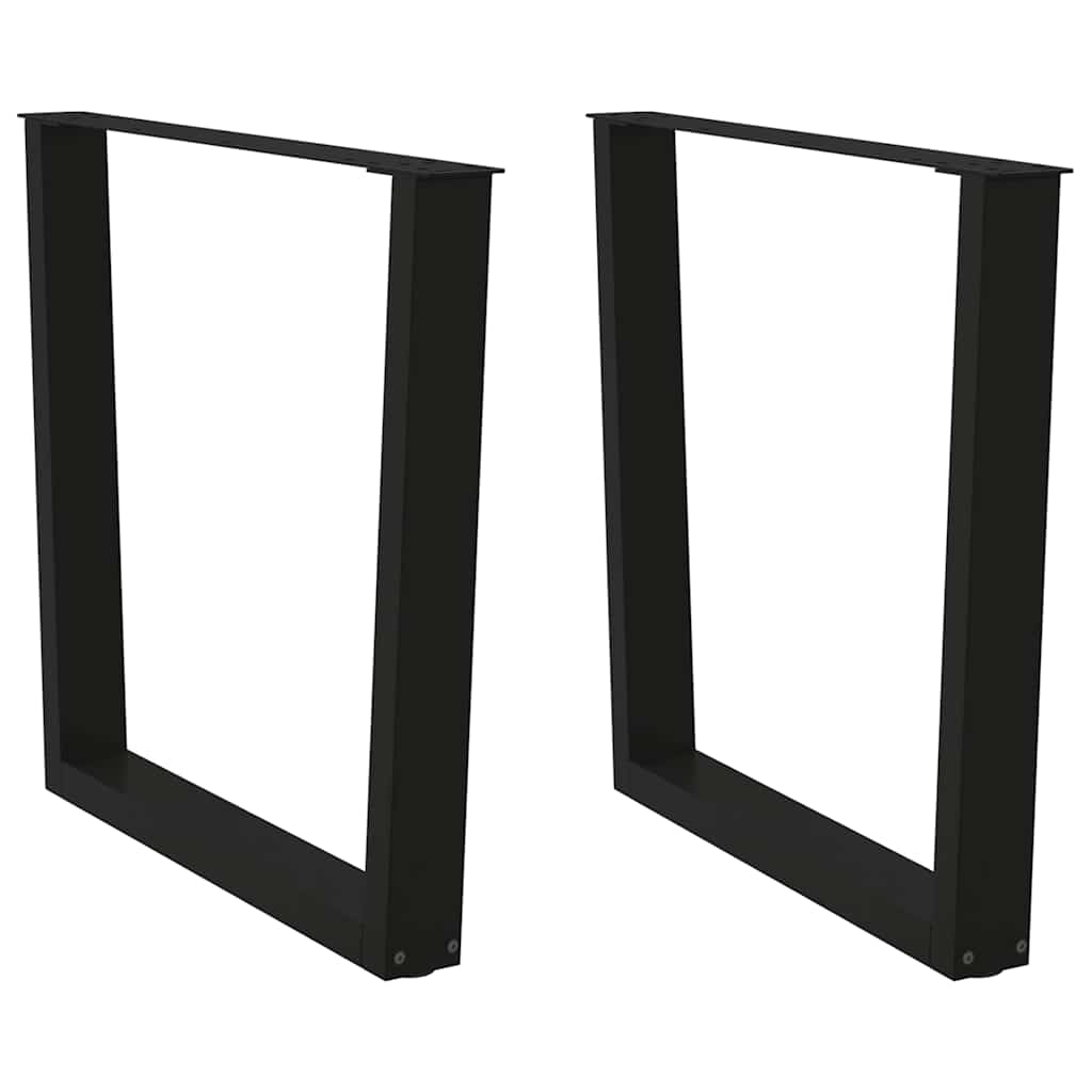 Noge za blagovaonski stol V-oblika 2 kom Crne 90 x (72-73,3) cm Čelik