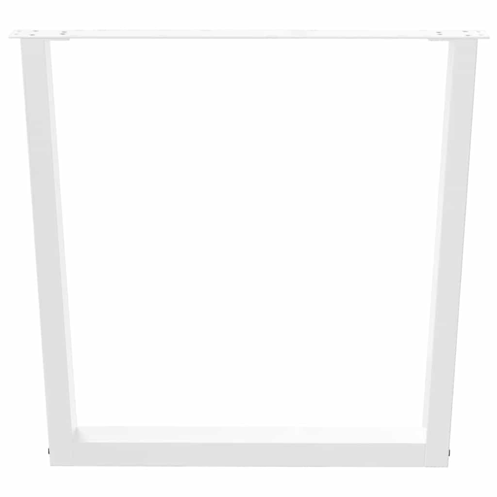 Noge za blagovaonski stol V-oblika 2 kom Bijele 90 x (72-73,3) cm Čelik