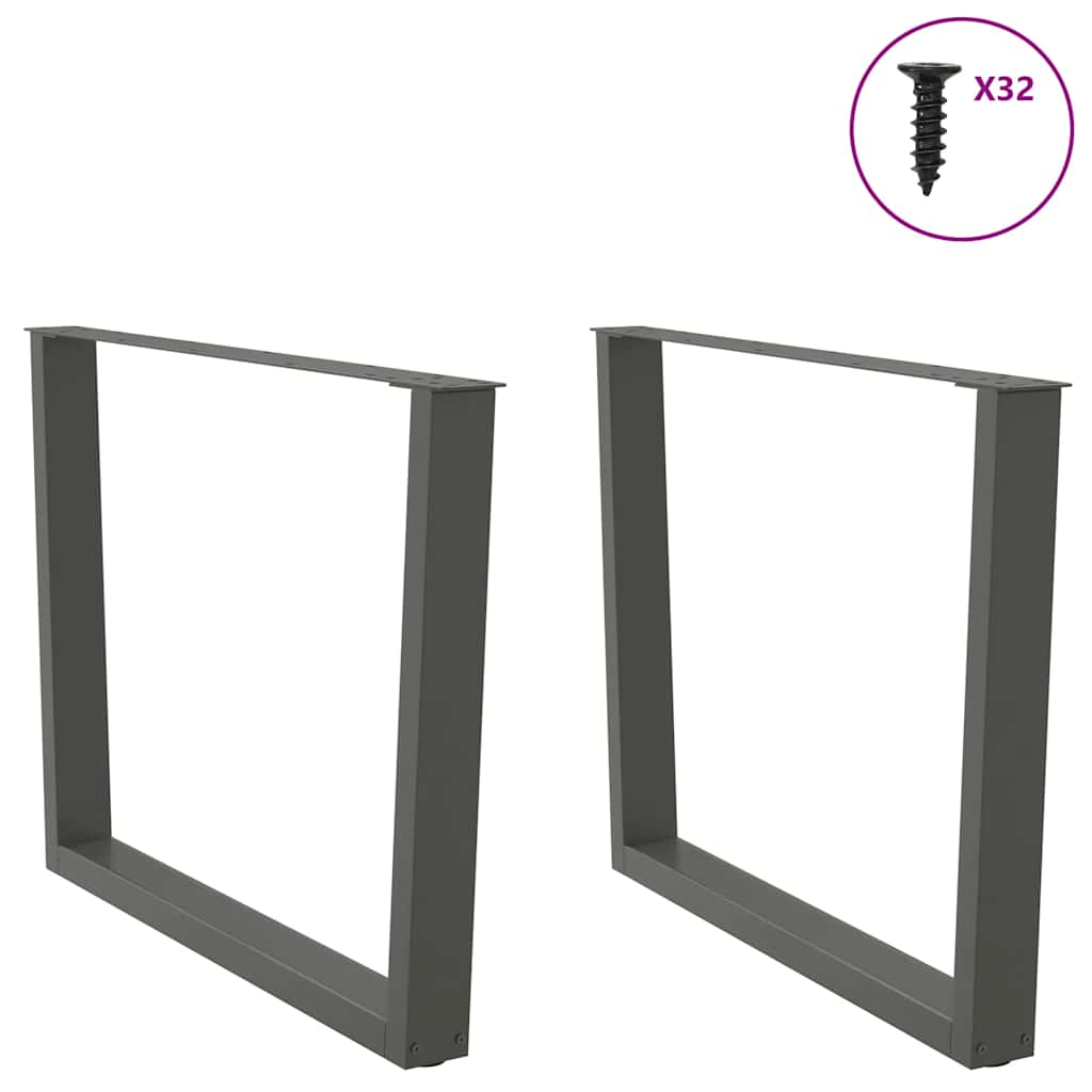 Noge za blagovaonski stol V-oblika 2 kom antracit 100 x (72-73,3) cm čelik