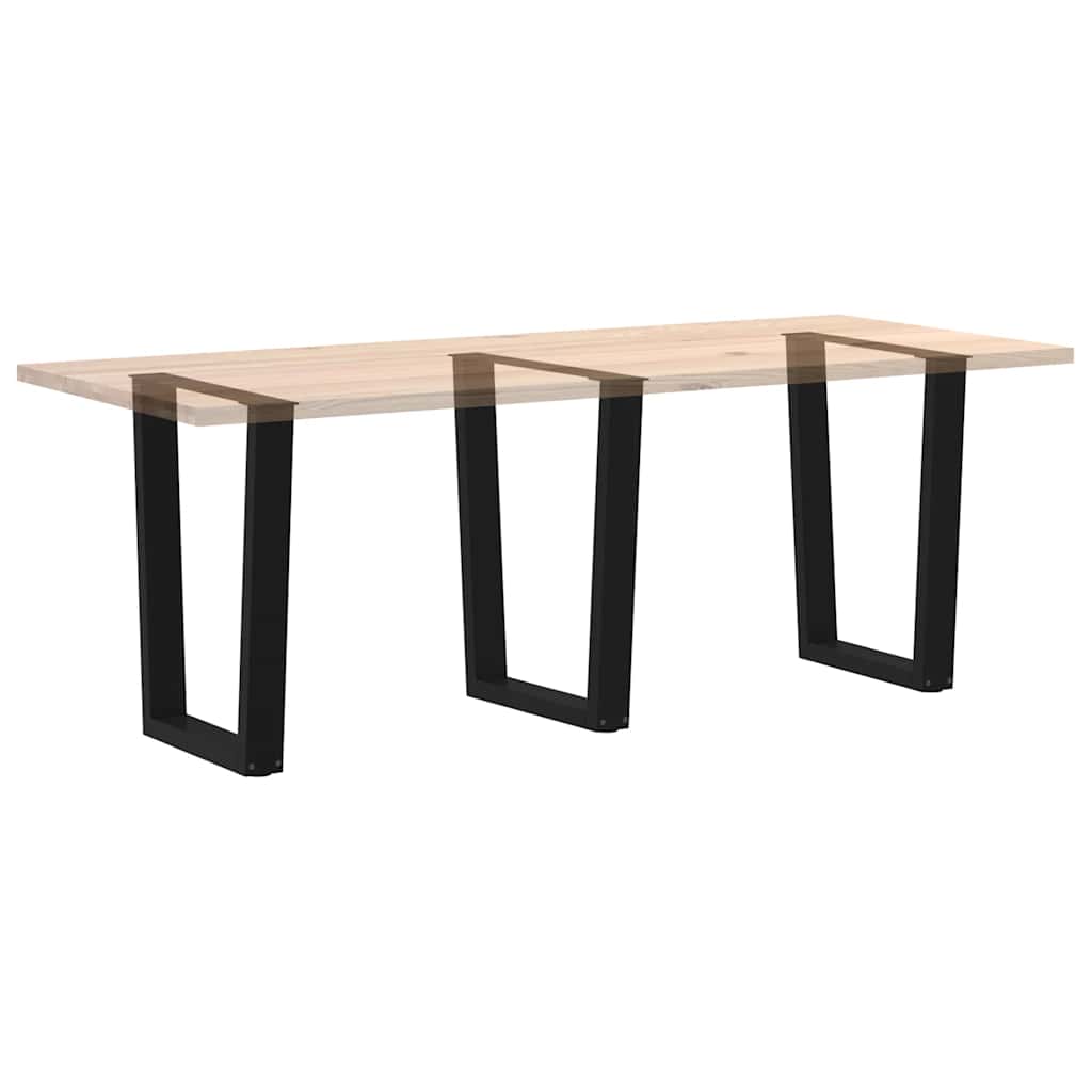 Noge za blagovaonski stol V-oblik 3 kom Crne 70 x (72-73,3) cm Čelik