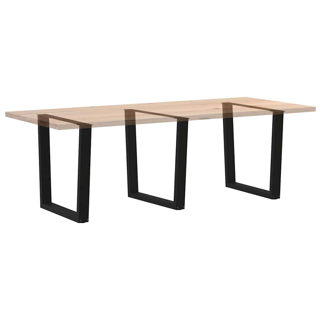 Noge za blagovaonski stol V-oblik 3 kom Crne 80 x (72-73,3) cm Čelik