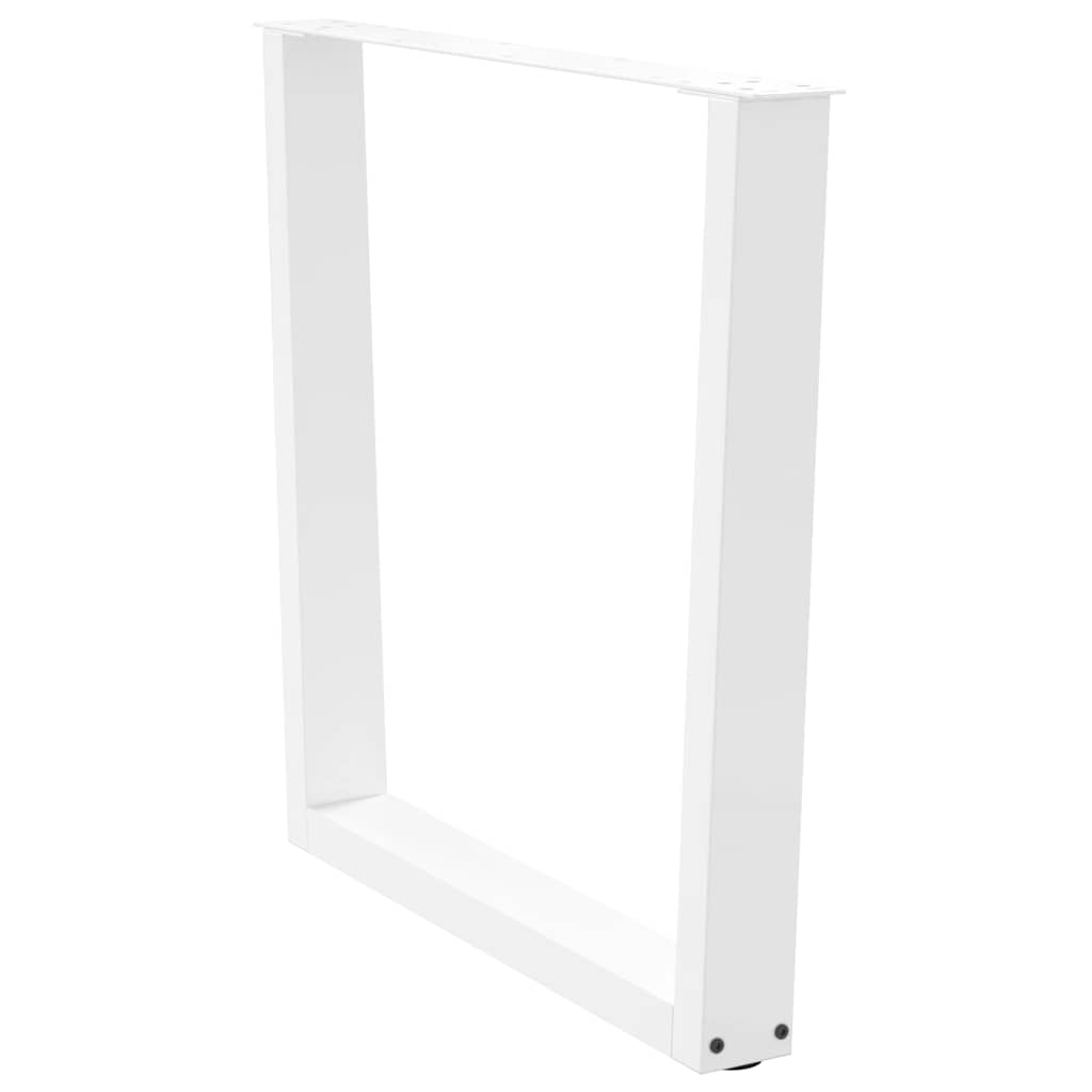 Noge za blagovaonski stol V-oblik 3 kom Bijele 80 x (72-73,3) cm Čelik
