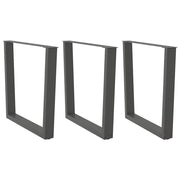 Noge za blagovaonski stol V-oblika 3 kom antracit 90 x (72-73,3) cm čelik
